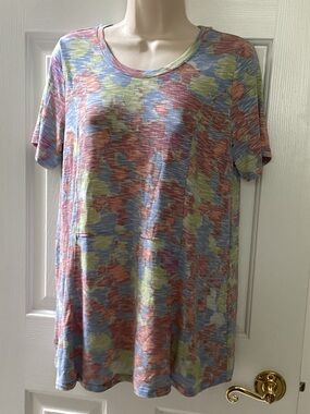 LOGO multi-colored tunic Cottagecore Boho Lagenlook XS